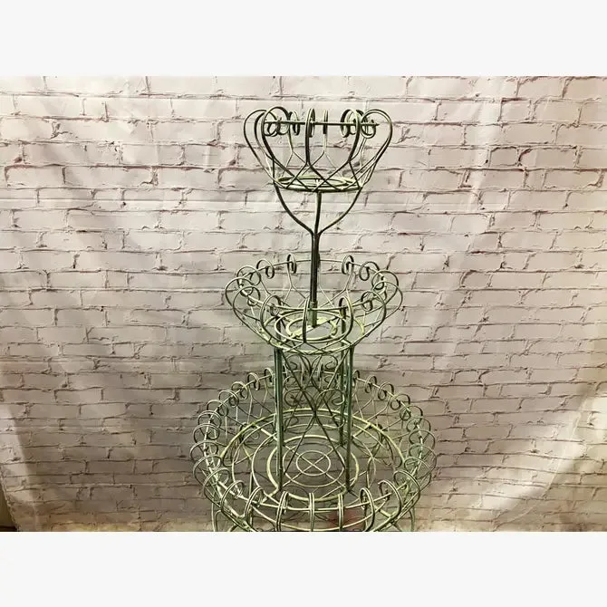 3 Tier Fountain Planter Basket Display Rack