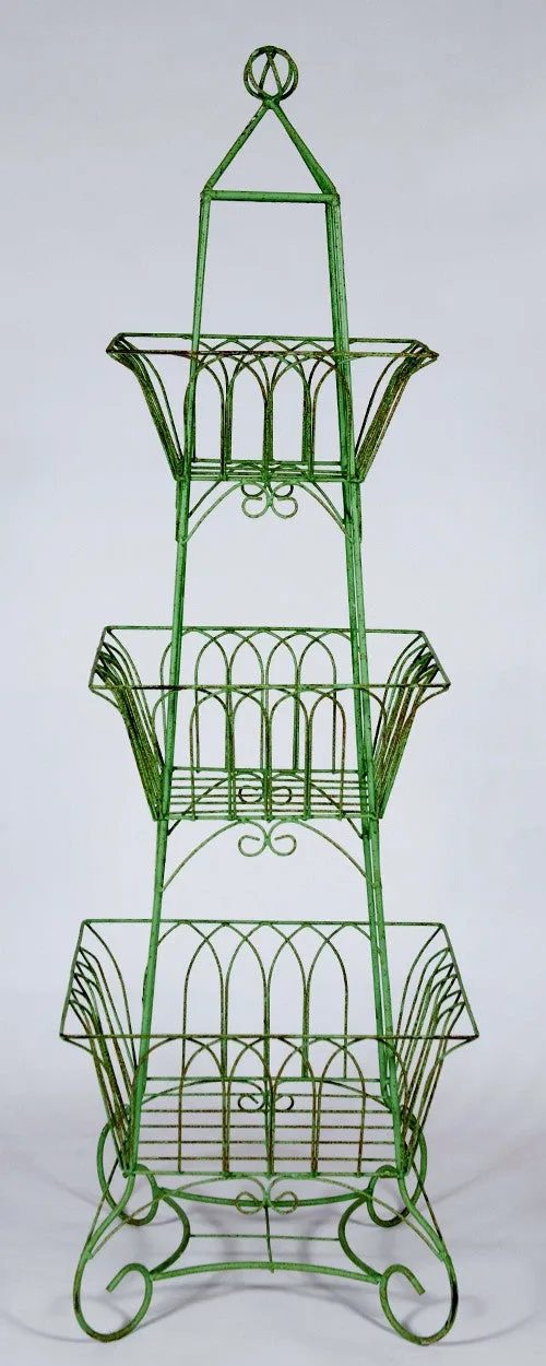 3 Tier Square Basket Rack decorative plants  