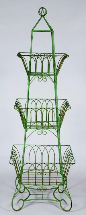 3 Tier Square Basket Rack decorative plants  