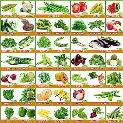30 Varieties of Vegetable & Fruit Seeds