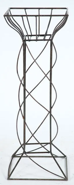 36" Tall Square Pedestal & Plant Support, Planter Wrought Iron decorative plants  