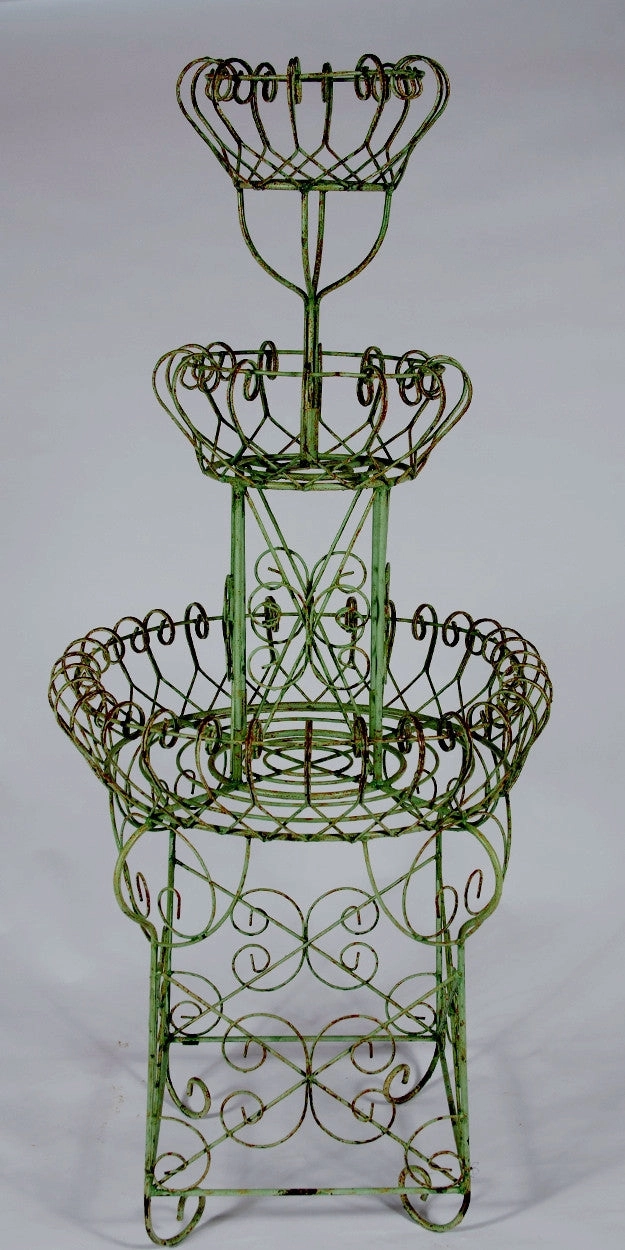 3 Tier Fountain Planter Basket Display Rack cactus succulent plant  