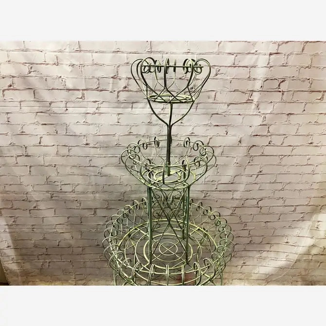 3 Tier Fountain Planter Basket Display Rack