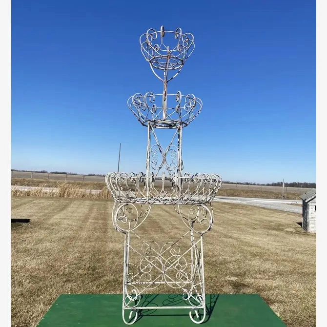 3 Tier Fountain Planter Basket Display Rack