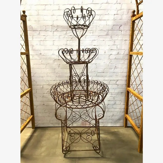 3 Tier Fountain Planter Basket Display Rack