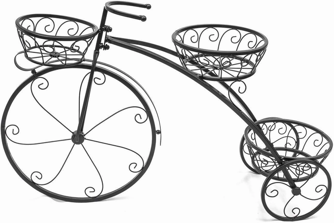 3-Tier Garden Cart Planter Stand Tricycle Plant Holder
