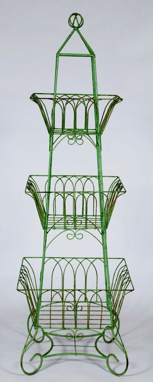 3 Tier Square Basket Rack cactus succulent plant  