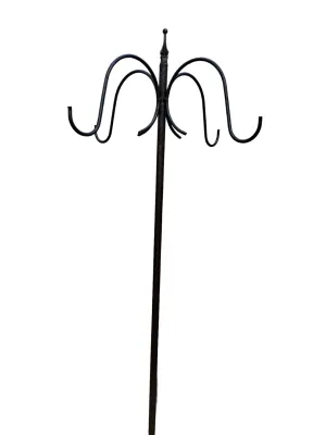 4 Shepards Hook with Finial decorative plants  