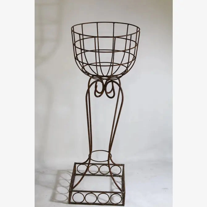 40" Square Round Urn Vintage Plant Stand