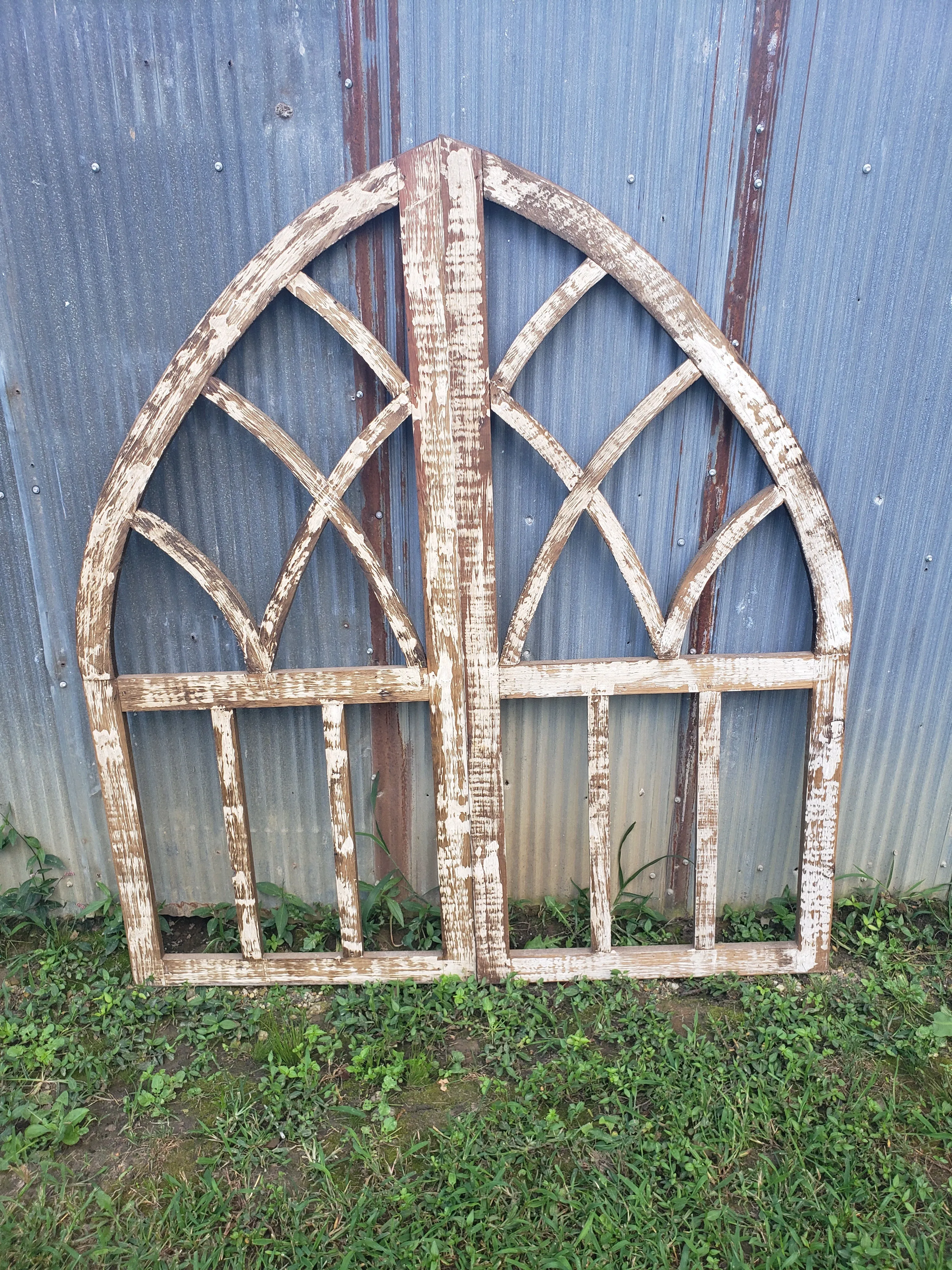 54" Wide Wooden Window decorative plants  
