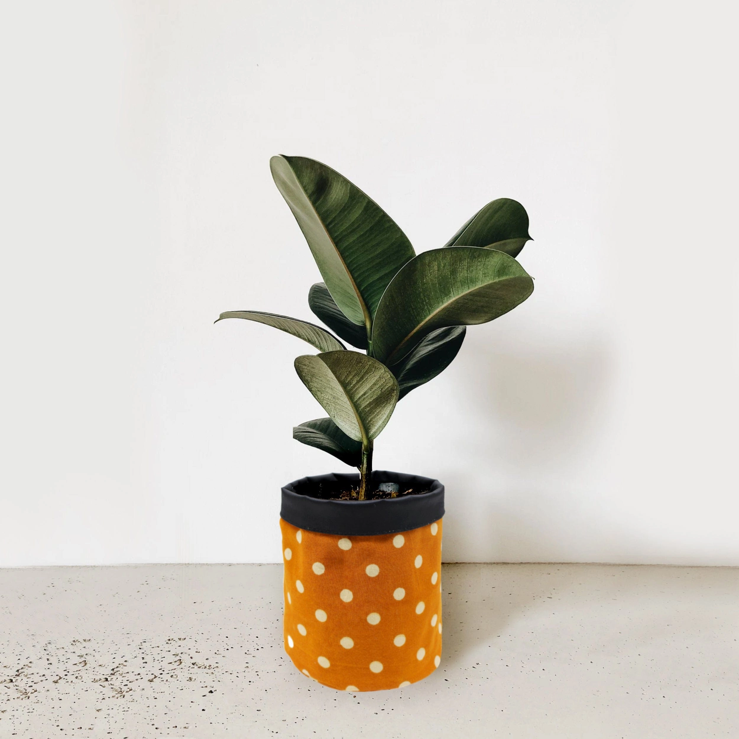 5 inch Cotton Orange Pot Planter Bag desktop planter  