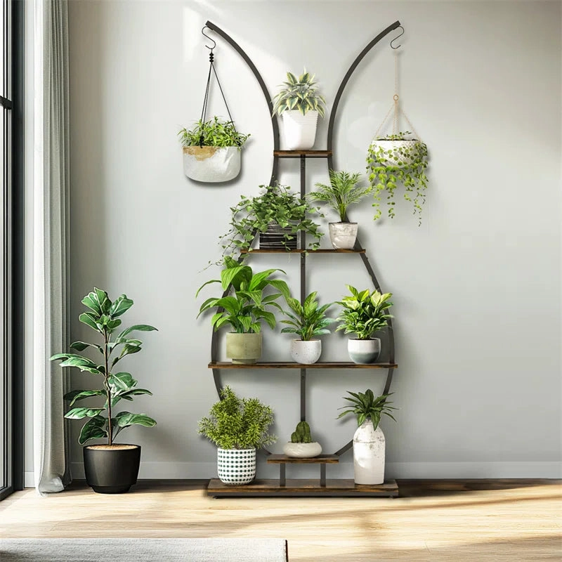 5 Tier Plant Stand Vase-Shape Indoor Patio Plant Display Shelf outdoor greenery  