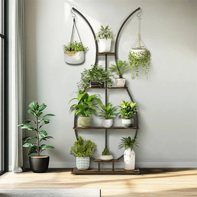 5 Tier Plant Stand Vase-Shape Indoor Patio Plant Display Shelf outdoor greenery  