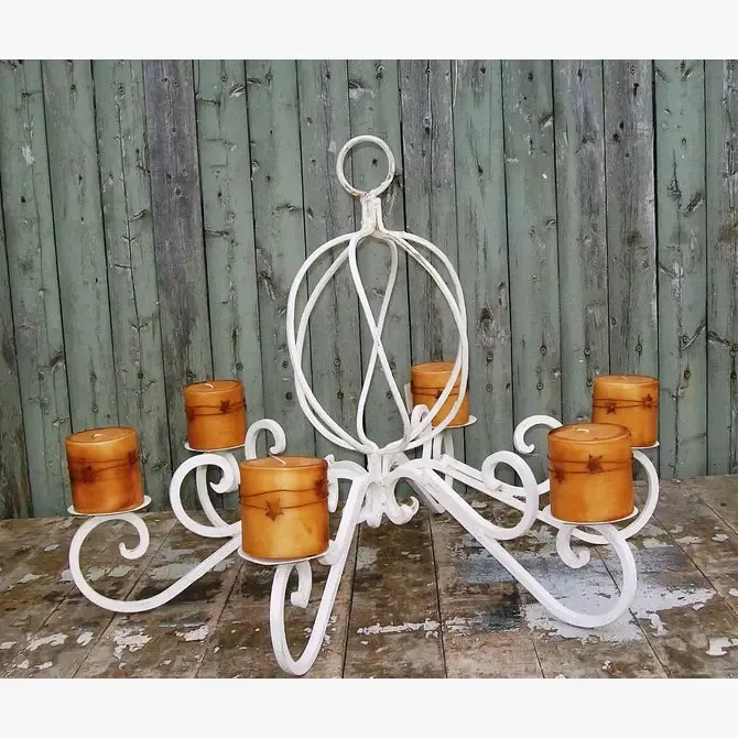 6 Candle Chandelier for Interior or Exterior Landscaping