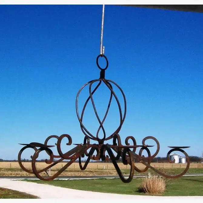 6 Candle Chandelier for Interior or Exterior Landscaping