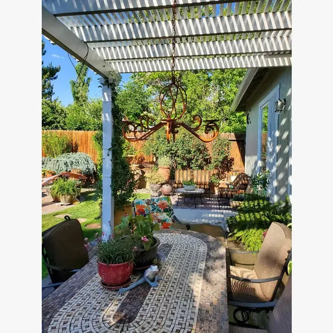 6 Candle Chandelier for Interior or Exterior Landscaping