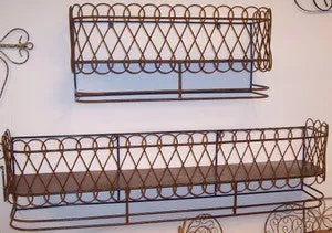60" HEAVY TIN WINDOW BOX decorative plants  