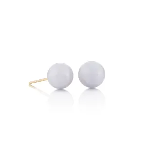 7mm Lavender Jade Bead Earrings