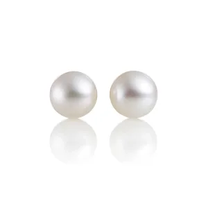7mm White Pearl Earrings