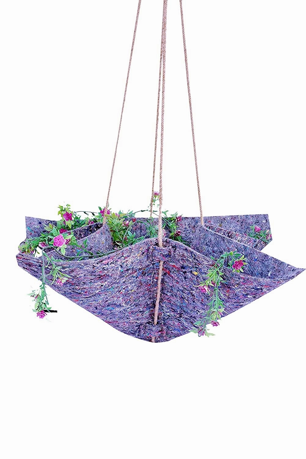 850 GSM Vertical Star Hanger Geotextile Planter (17x17x10 Inch)