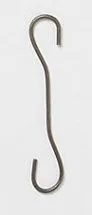 8" Solid Steel S Hooks Package of 3