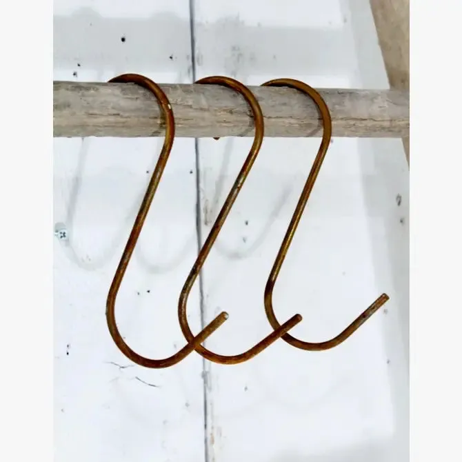 8" Solid Steel S Hooks Package of 3 decorative plants  
