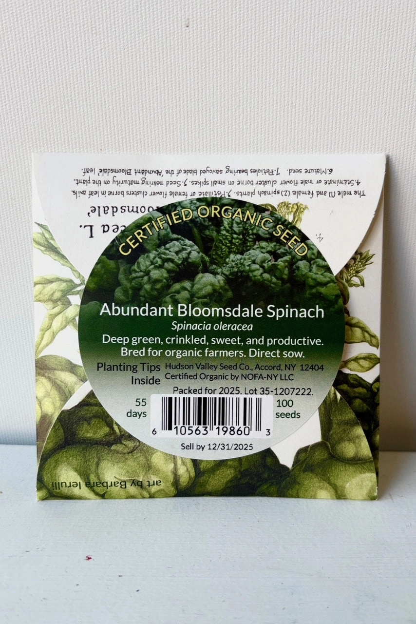 Abundant Bloomsdale Spinach Art Pack Seeds