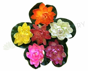ACC0025 Floating Water Lily / Lotus Flower 3 Sizes Various Colours outdoor greenery  