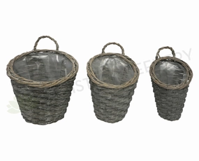 ACC0074 Decorative Rattan Basket 3 Sizes outdoor greenery  