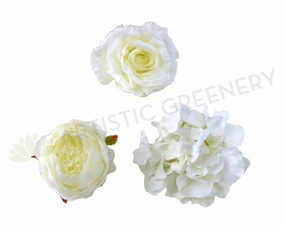 ACC0078 Premium Single Flower Head - White (Large Size) outdoor greenery  