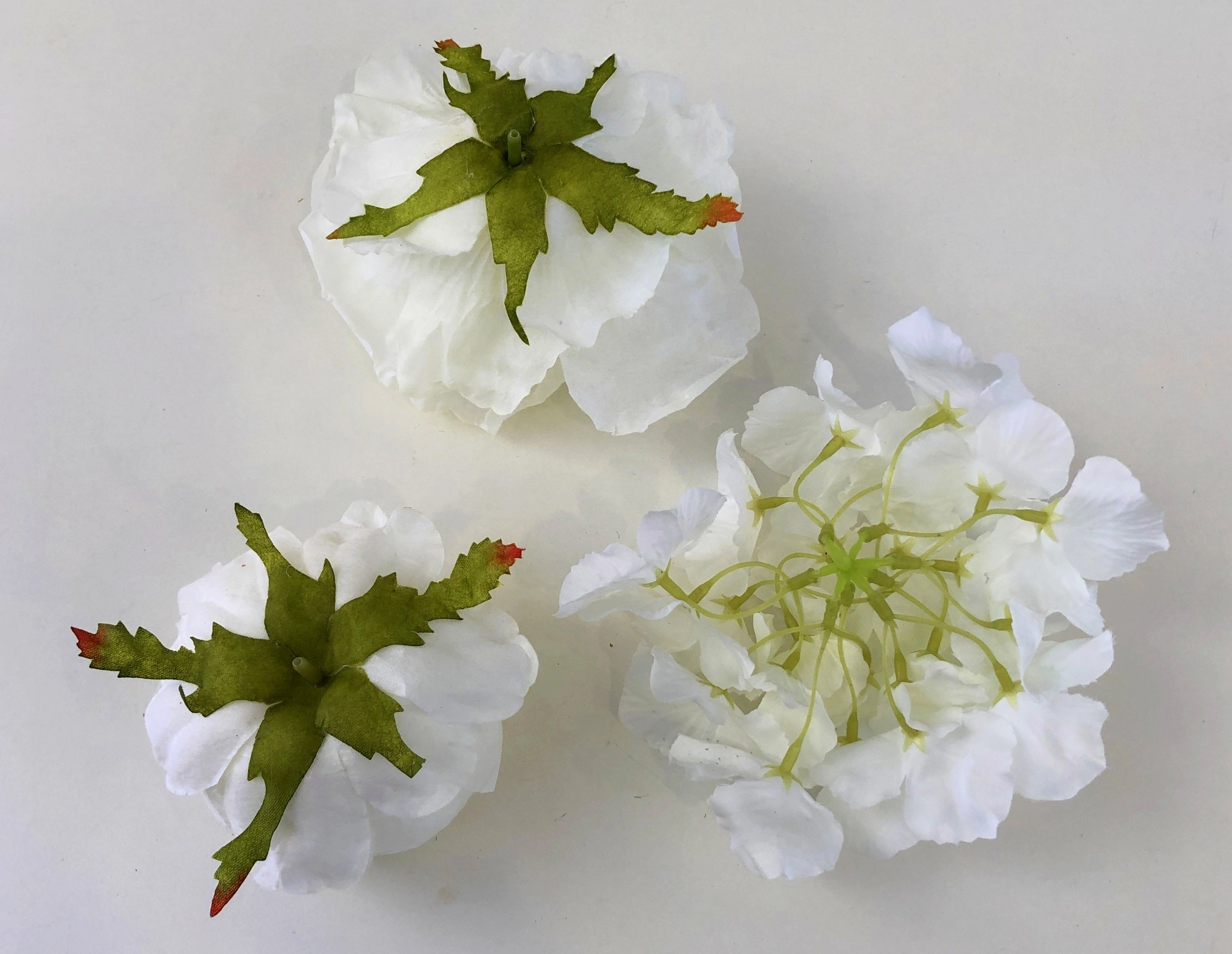 ACC0078 Premium Single Flower Head - White (Large Size)