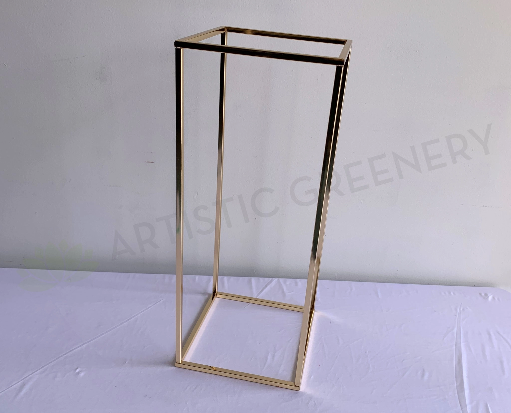 ACC0087C - Gold Stand Rectangle (Chrome Finish) 60 / 80 / 100cm outdoor greenery  