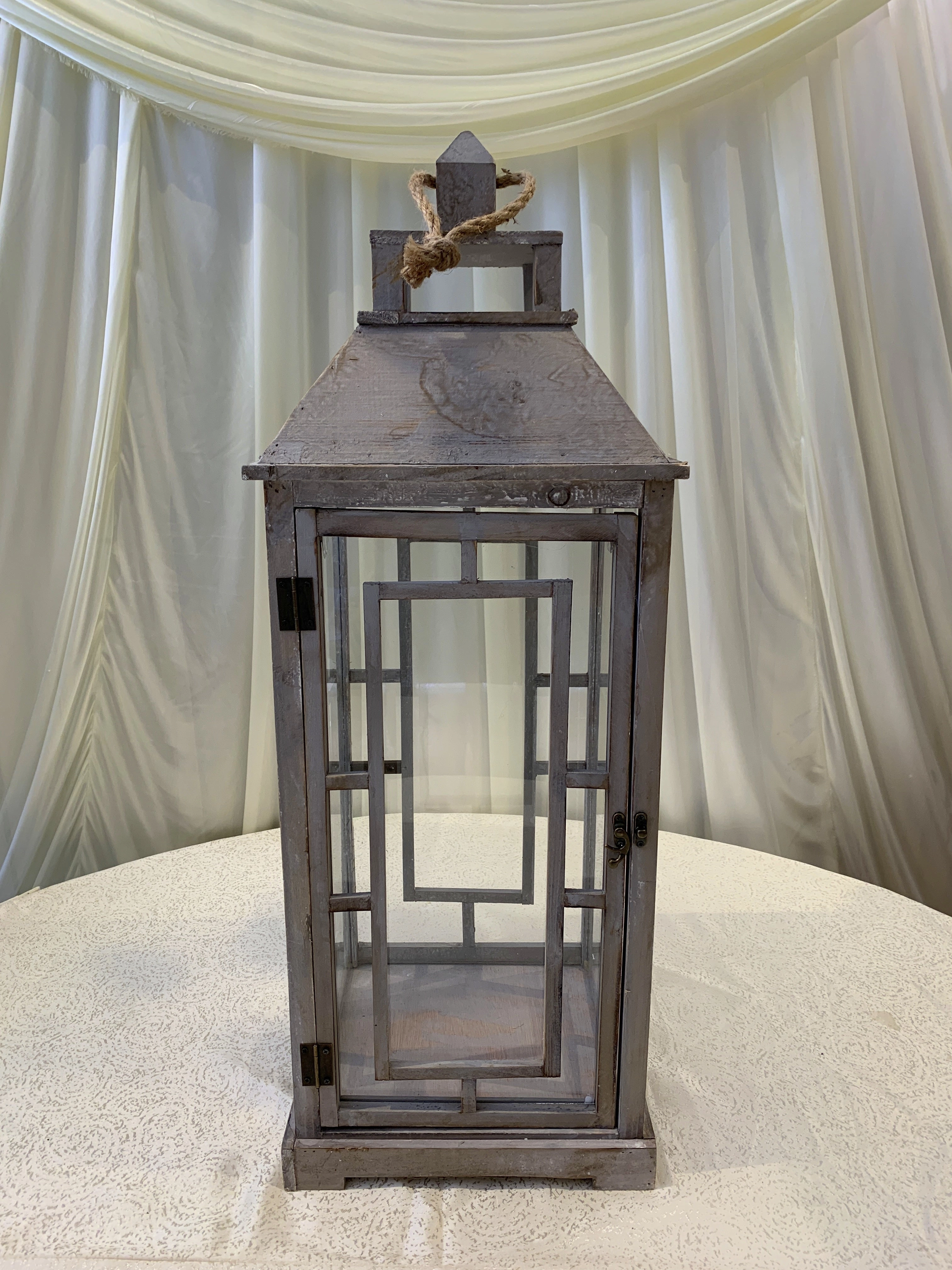 ACC0091 Decorative Wooden Lantern (Rustic Style) 3 Sizes