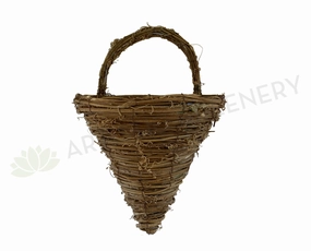 ACC0095 Wall Mounted Ratten Basket 24cm x 34cm outdoor greenery  