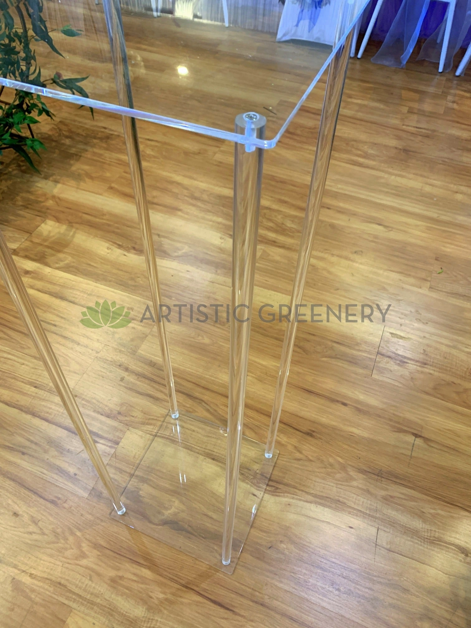 ACC0101 Clear Acrylic Stand Rectangle 100cm x 30cm x 30cm