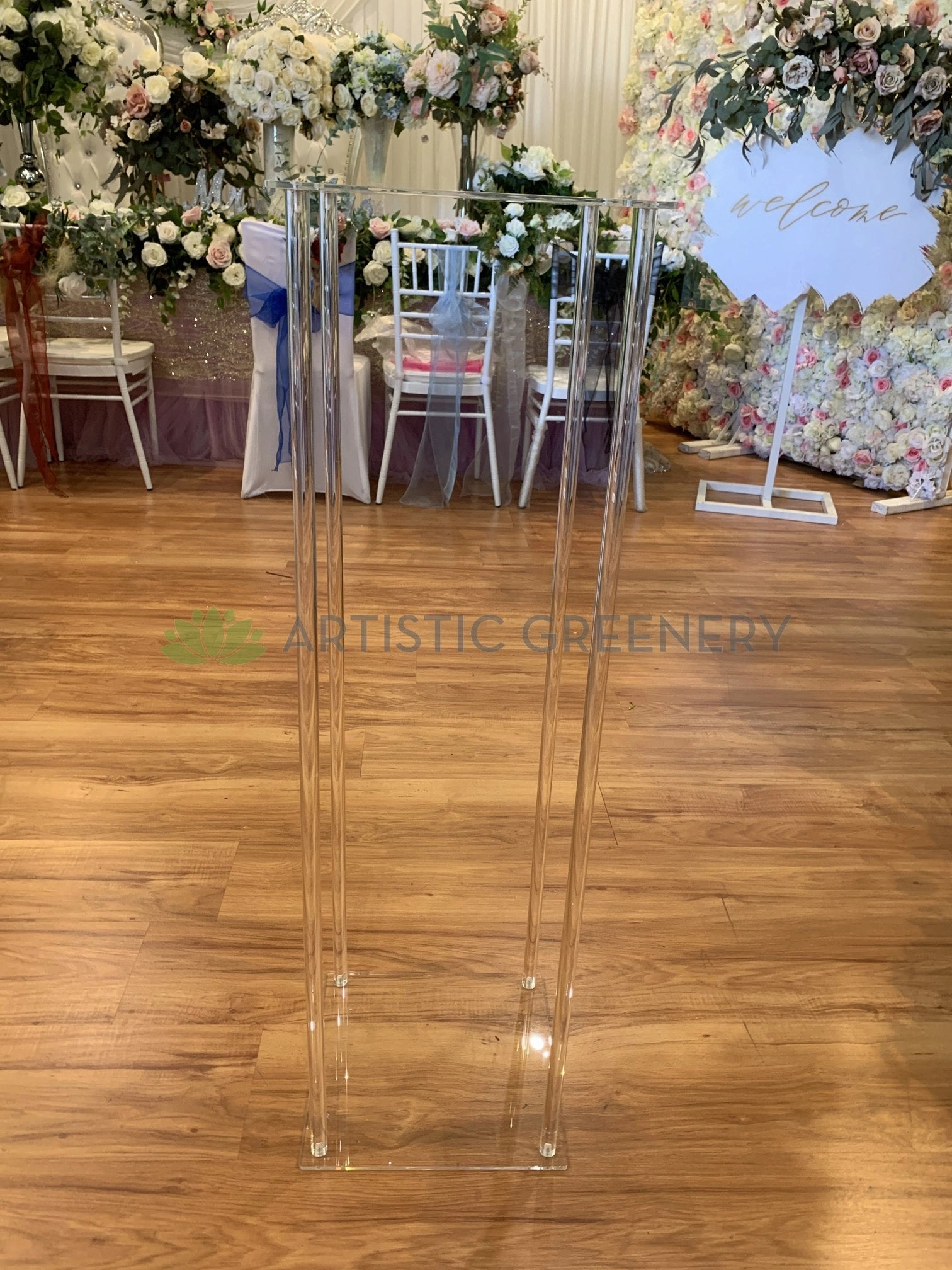 ACC0101 Clear Acrylic Stand Rectangle 100cm x 30cm x 30cm