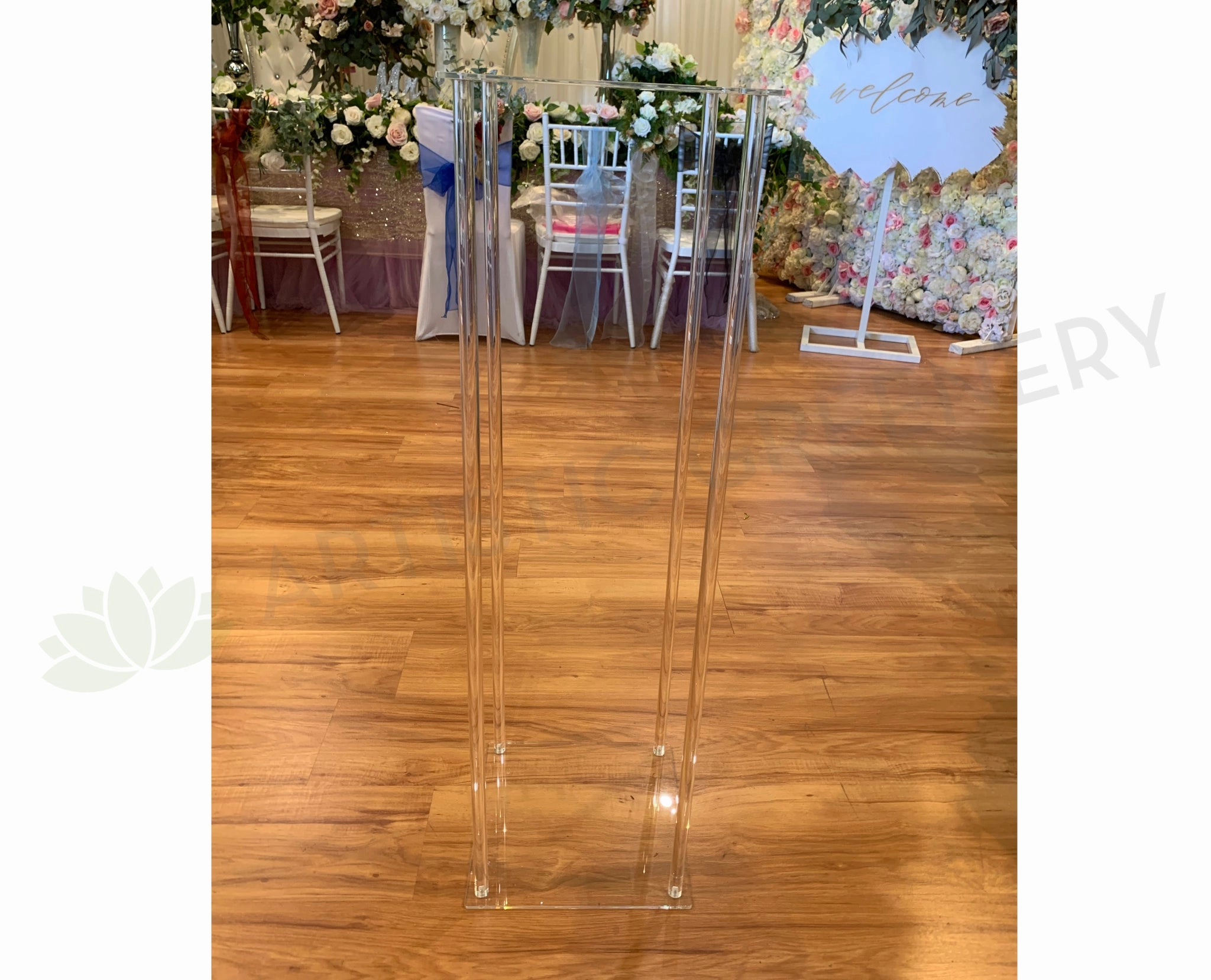 ACC0101 Clear Acrylic Stand Rectangle 100cm x 30cm x 30cm outdoor greenery  