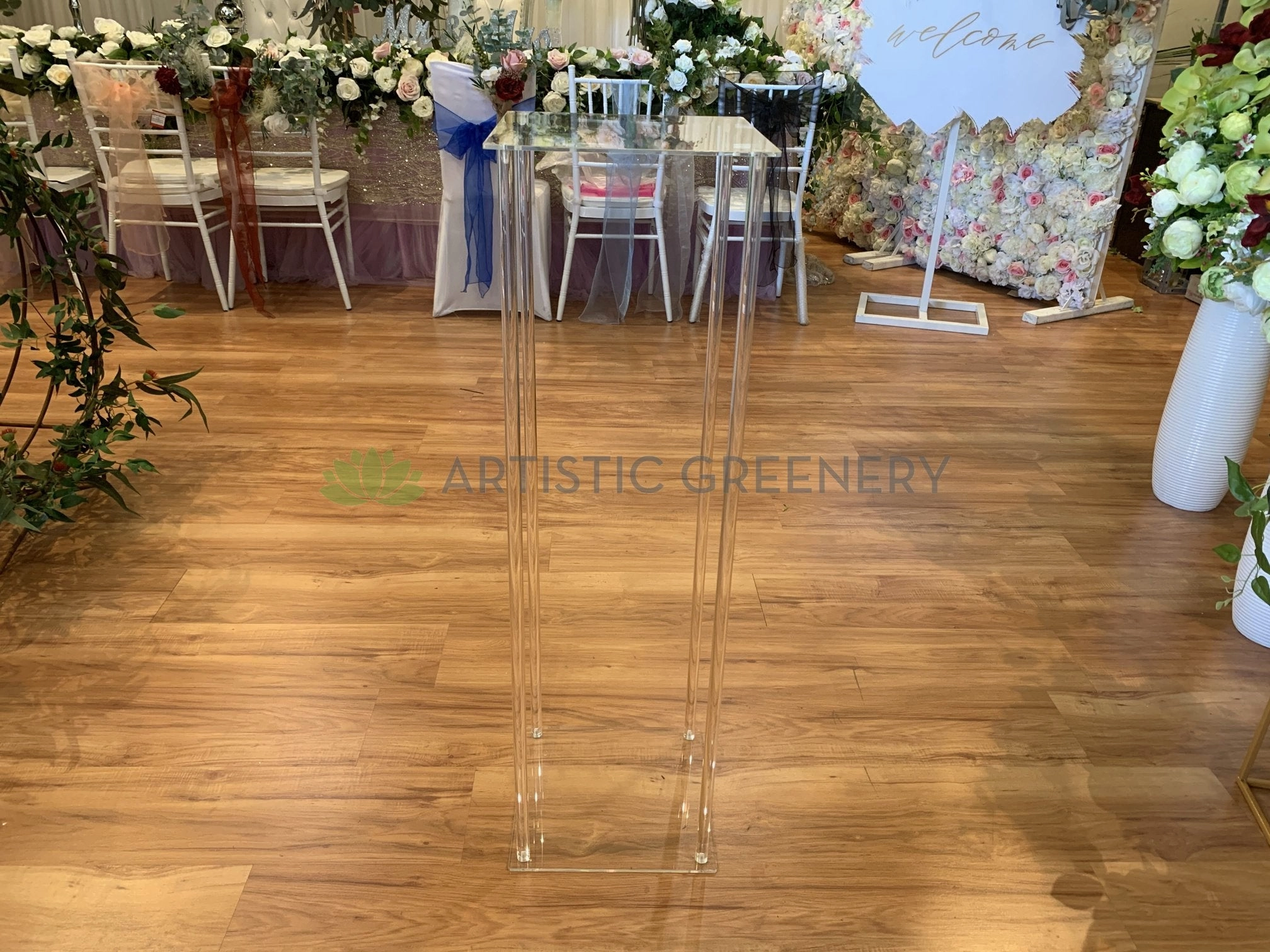 ACC0101 Clear Acrylic Stand Rectangle 100cm x 30cm x 30cm