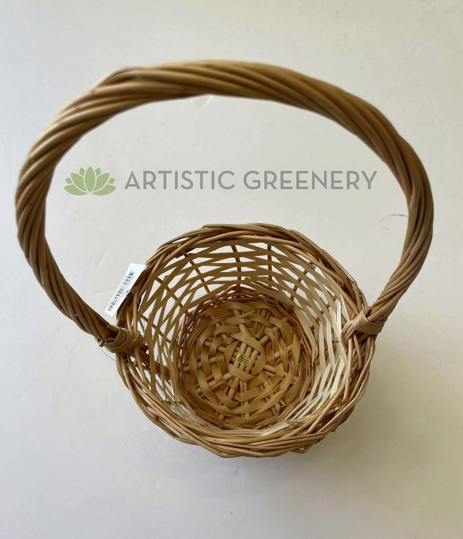 ACC0103 Flower Girl Basket 30cm Natural / White