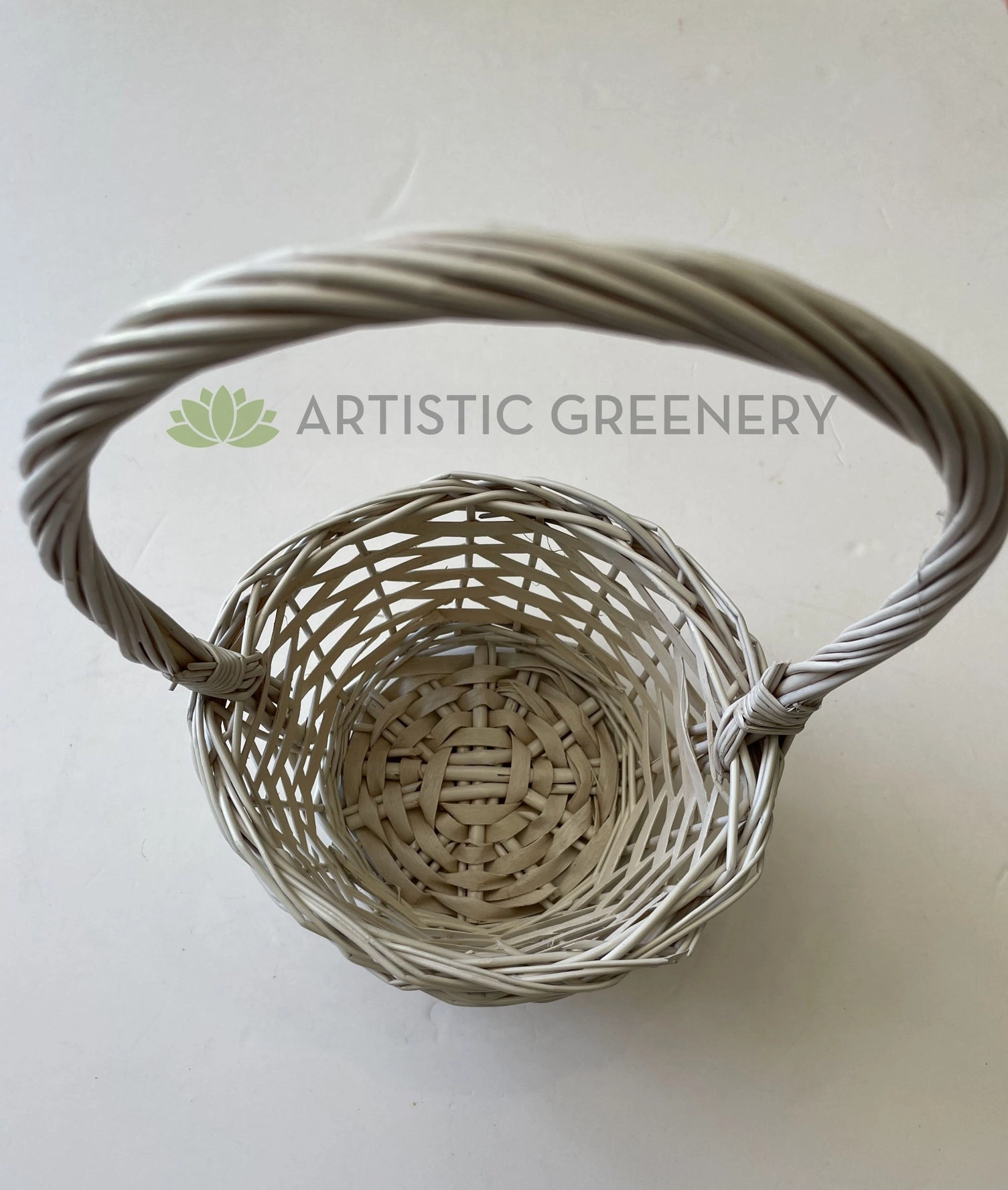 ACC0103 Flower Girl Basket 30cm Natural / White