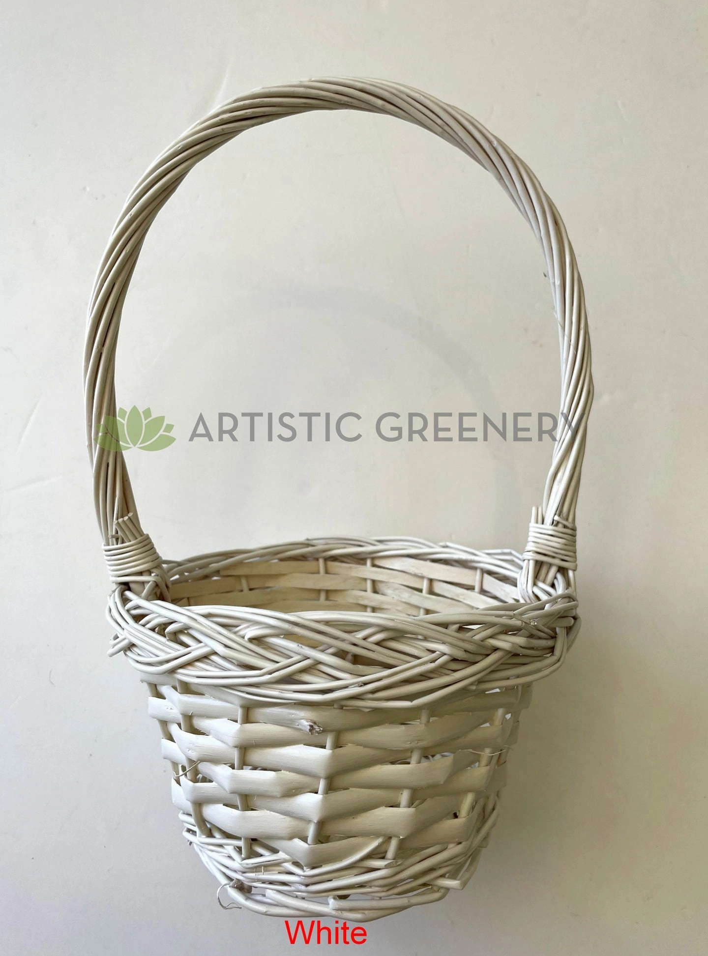 ACC0103 Flower Girl Basket 30cm Natural / White
