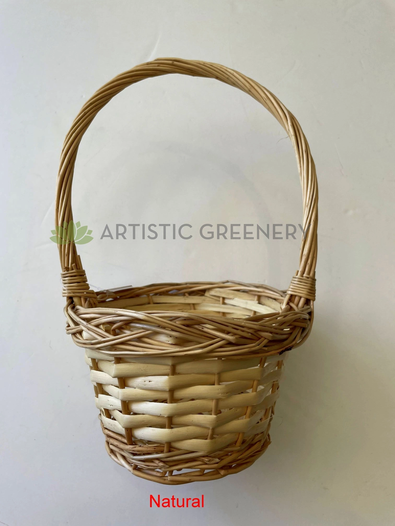 ACC0103 Flower Girl Basket 30cm Natural / White