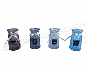 ACC0106 Luxury Decorative Glass Vase 15cm 4 Colours outdoor greenery  