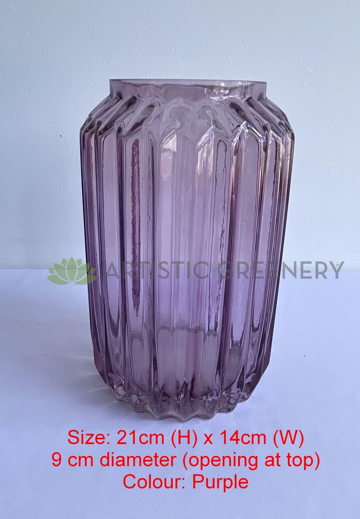 ACC0107 Fluted Glass Vase (Available in 4 Colours)