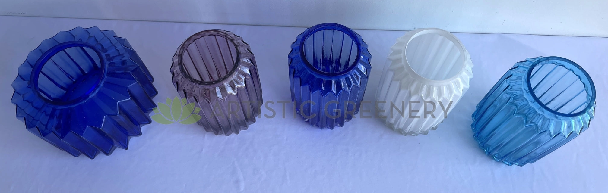 ACC0107 Fluted Glass Vase (Available in 4 Colours)
