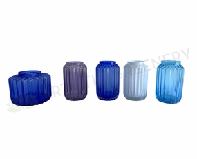 ACC0107 Fluted Glass Vase (Available in 4 Colours) outdoor greenery  