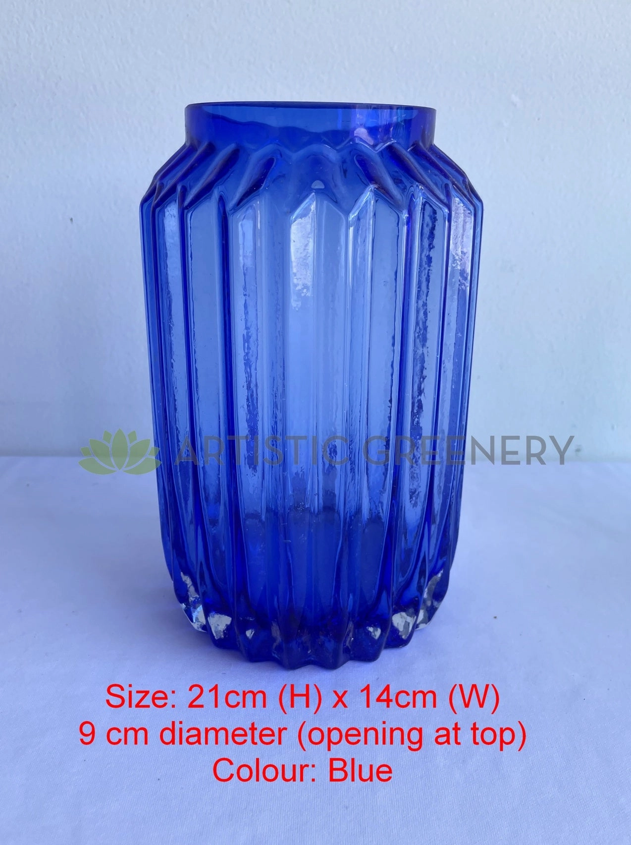 ACC0107 Fluted Glass Vase (Available in 4 Colours)