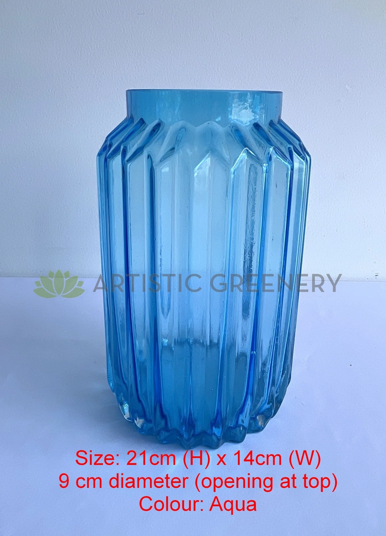 ACC0107 Fluted Glass Vase (Available in 4 Colours)