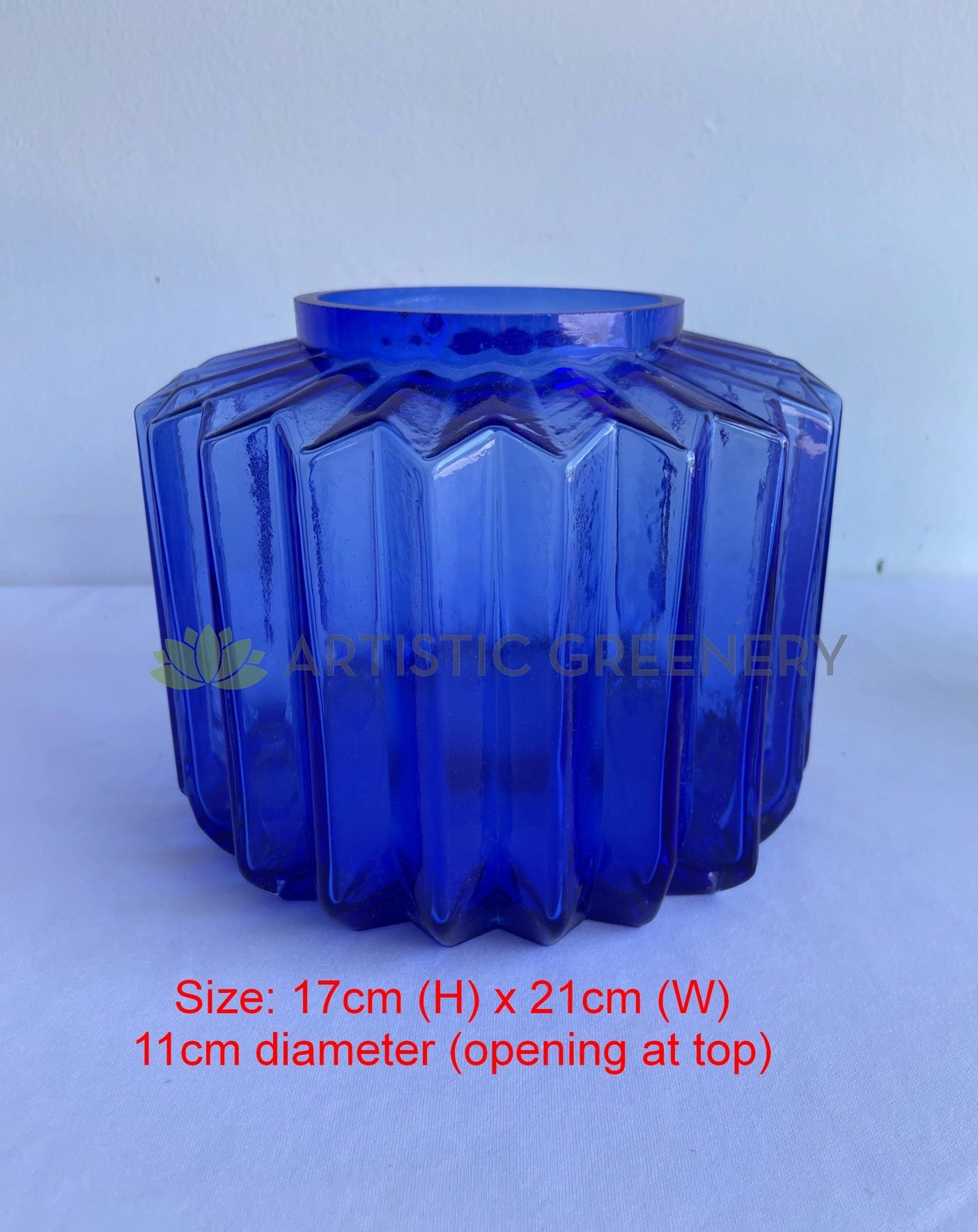 ACC0107 Fluted Glass Vase (Available in 4 Colours)