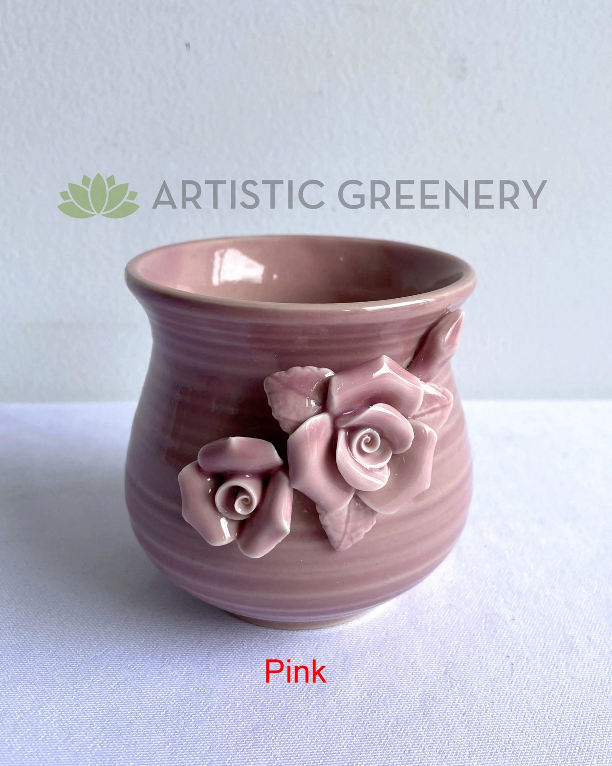 ACC0108 Ceramic Flower Vase 9cm 4 Colours